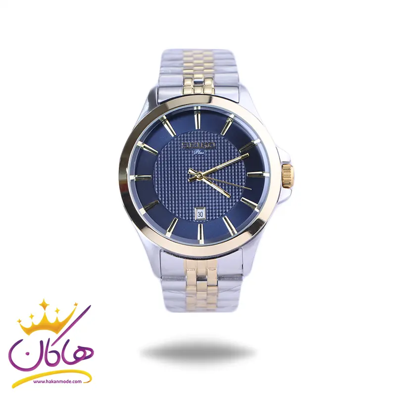 Seiko-plus-watch-code-G-31628.51.webp ساعت مچی سیکو مردانه فلزی صفحه آبی G31628/5 - Image 1