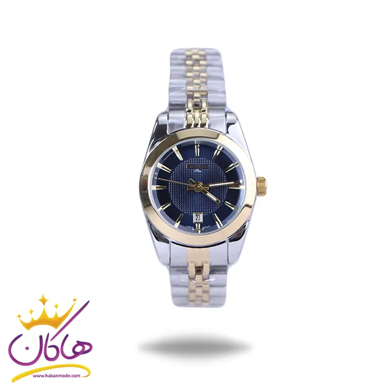 Seiko-plus-watch-code-L-31628.51.webp ساعت مچی سیکو زنانه فلزی نقره ای طلایی صفحه آبی L31628/5 - Image 1