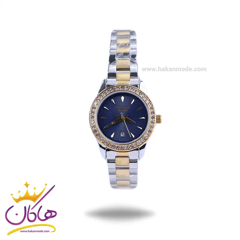 Seiko-rivoli-watch-code-GN059.101.webp ساعت عقربه ای سیکو زنانه فلزی صفحه سرمه ای GN 059/10 - Image 1