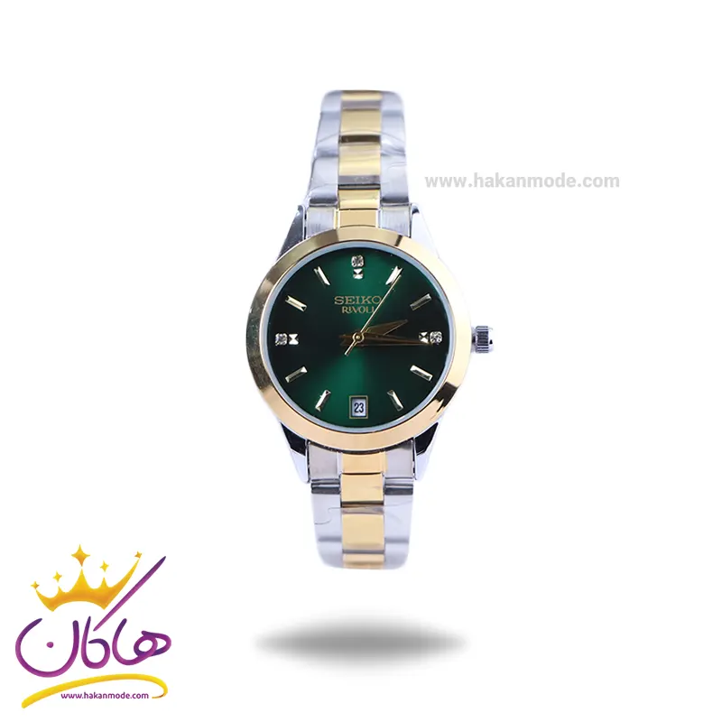 Seiko-rivoli-watch-code-GN059.141.webp ساعت مچی زنانه سیکو فلزی صفحه سبز GN 059/14 - Image 1