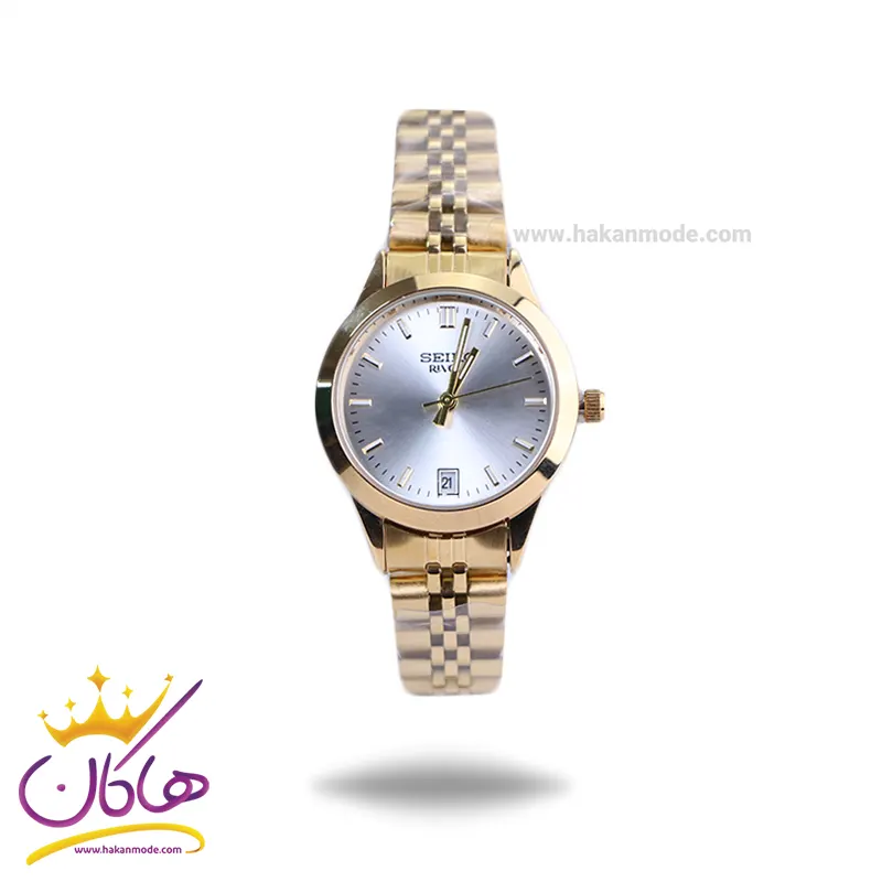 Seiko-rivoli-watch-code-GN059.281.webp ساعت مچی عقربه ای سیکو زنانه فلزی طلایی GN 059/28 - Image 1