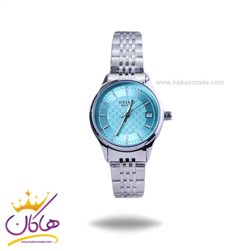 Seiko-rivoli-watch-code-GN059.351.webp ساعت سیکو زنانه فلزی نقره ای صفحه تیفانی GN 059/35 - Image 1