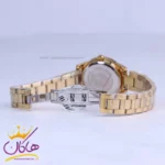 ساعت مچی سیکو فلزی طلایی قاب نگین دار زنانه GN 059/44 - Image 2