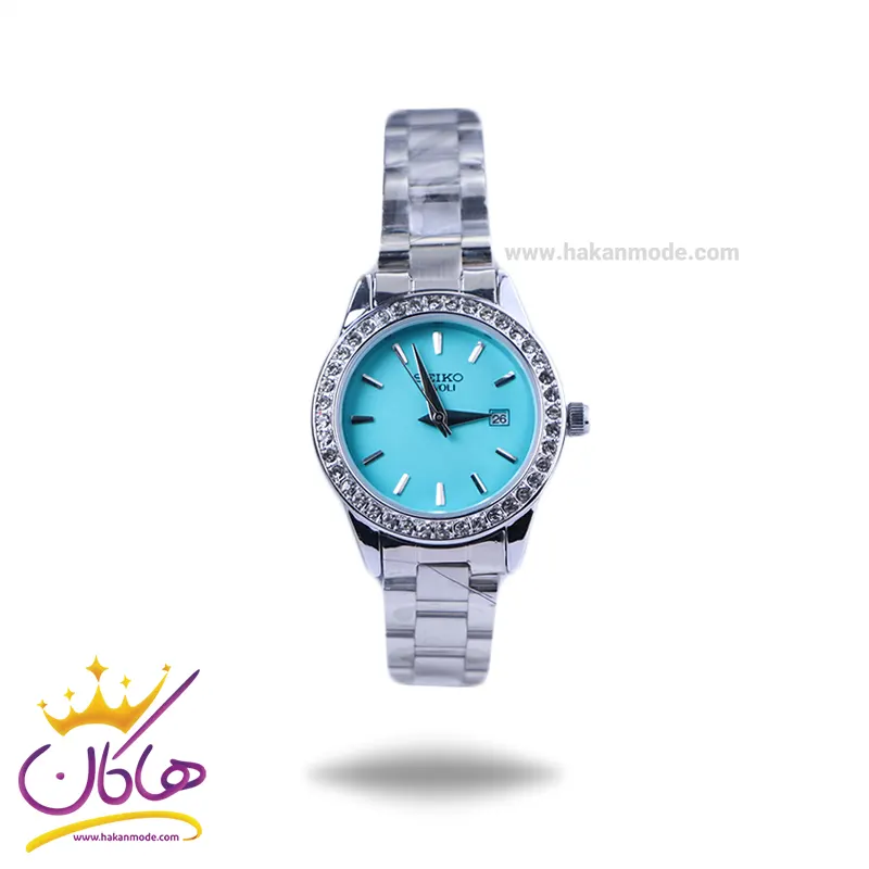 Seiko-rivoli-watch-code-GN059.631.webp ساعت مچی سیکو زنانه فلزی صفحه تیفانی GN 059/63 - Image 1