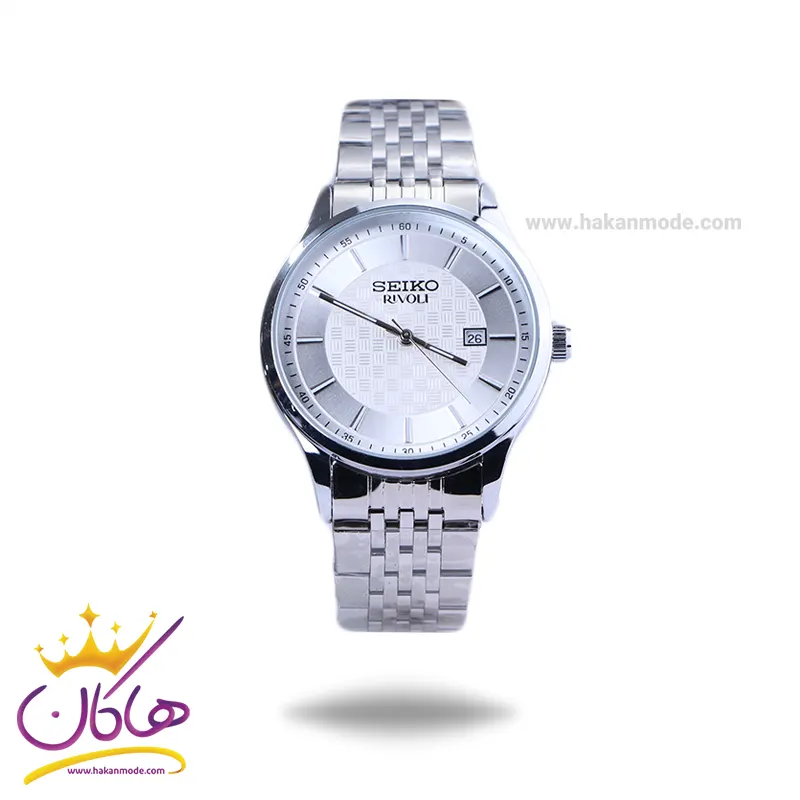 Seiko-rivoli-watch-code-OS9.361.webp ساعت مچی سیکو فلزی نقره ای صفحه سفید مردانه OS 9/36 - Image 1