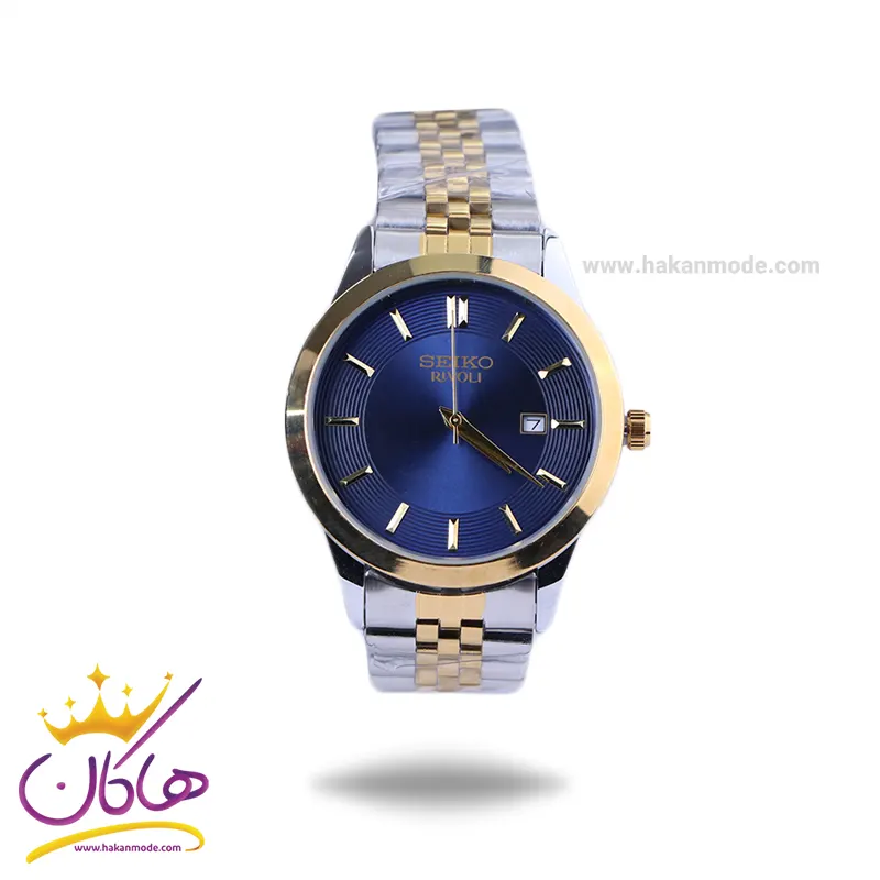Seiko-rivoli-watch-code-OS9.491.webp ساعت عقربه ای سیکو مردانه فلزی صفحه سرمه ای OS 9/49 - Image 1