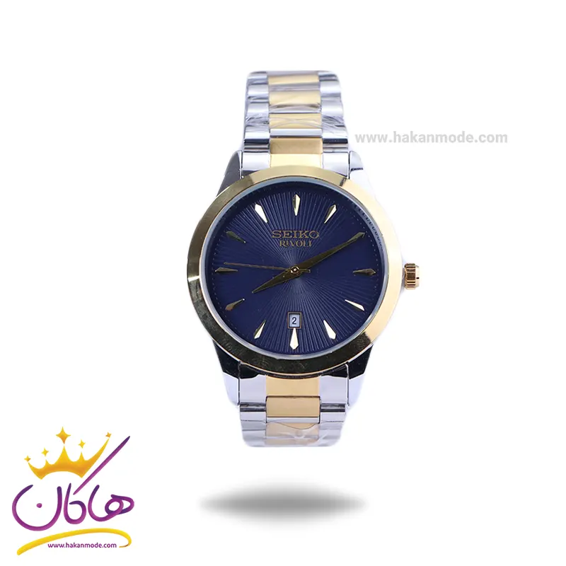 Seiko-rivoli-watch-code-OS9.71.webp ساعت مچی مردانه سیکو فلزی صفحه سرمه ای OS 9/7 - Image 1