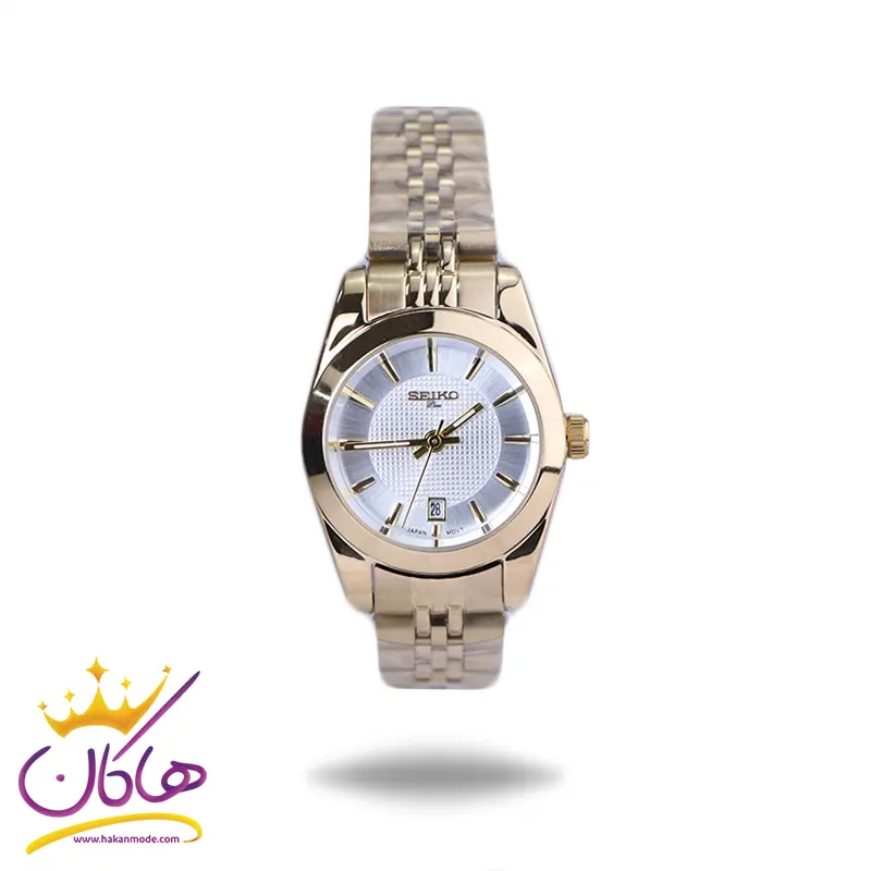 Seiko-watch-code-L-31624.81.webp ساعت مچی عقربه ای سیکو زنانه فلزی طلایی L31624/8 - Image 1