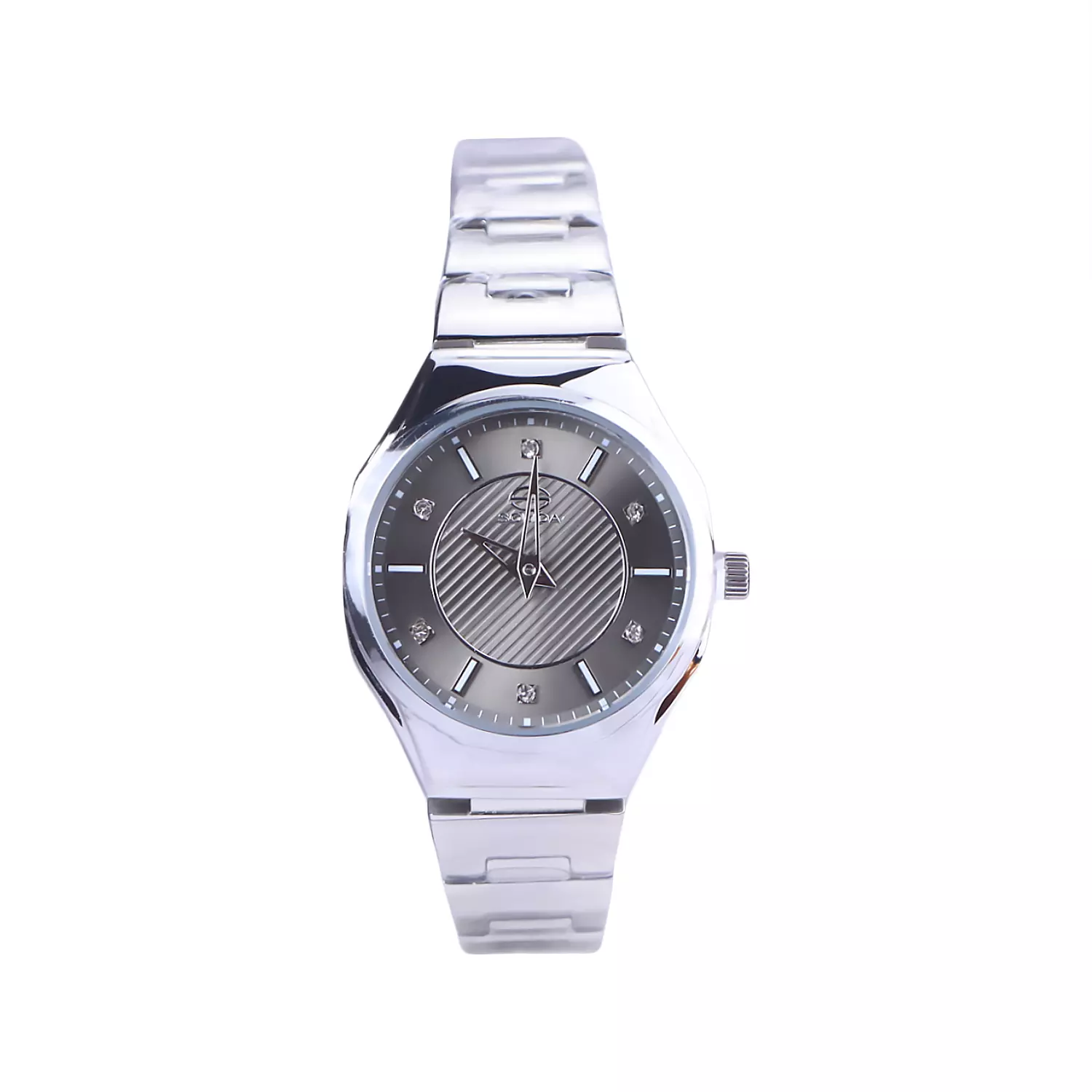 Solida-Watch-Code-5124.21-1.webp ساعت مچی سولیدا زنانه فلزی نقره ای صفحه طوسی 5124/2 - Image 1