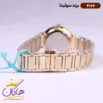 ساعت مچی سولیدا زنانه استیل طلایی صفحه مشکی 4126/3 - Image 4