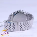 ساعت عقربه ای سولیدا ست بند استیل نقره ای صفحه مشکی 2136 - Image 4