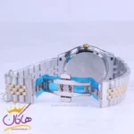 ساعت عقربه ای سولیدا ست بند استیل نقره ای طلایی صفحه سفید 2136 - Image 6