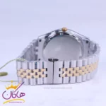 ساعت ست عقربه ای سولیدا استیل نقره ای طلایی صفحه سبز 2136 - Image 4