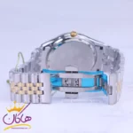ساعت ست عقربه ای سولیدا استیل نقره ای طلایی صفحه مشکی 2136 - Image 6