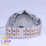 ساعت مچی سولیدا ست بند استیل نقره ای رزگلد صفحه سورمه ای 2140 - Image 4