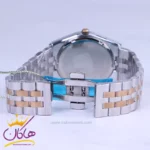 ساعت مچی سولیدا ست بند استیل نقره ای رزگلد صفحه سورمه ای 2140 - Image 3
