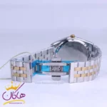 ساعت مچی ست سولیدا استیل نقره ای طلایی صفحه سفید 2140 - Image 6