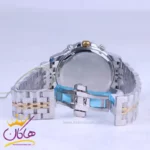 ساعت مچی سولیدا ست بند استیل نقره ای طلایی صفحه سبز 2143 - Image 6
