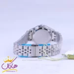 ساعت عقربه ای سولیدا ست بند استیل نقره ای صفحه مشکی 2136 - Image 7