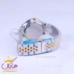 ساعت عقربه ای سولیدا ست بند استیل نقره ای طلایی صفحه سفید 2136 - Image 4