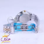 ساعت عقربه ای سولیدا ست بند استیل نقره ای طلایی صفحه سفید 2136 - Image 3