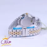 ساعت ست عقربه ای سولیدا استیل نقره ای طلایی صفحه مشکی 2136 - Image 4