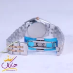 ساعت مچی سولیدا ست بند استیل نقره ای رزگلد صفحه سورمه ای 2140 - Image 6