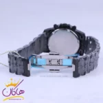 ساعت عقربه ای سولیدا ست بند استیل تمام مشکی 2143 - Image 3