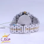 ساعت مچی سولیدا ست بند استیل نقره ای طلایی صفحه سفید 2143 - Image 7