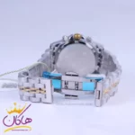 ساعت مچی سولیدا ست بند استیل نقره ای طلایی صفحه سفید 2143 - Image 6