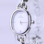 ساعت مچی سولیدا زنانه فلزی بند زنجیری نقره ای L 6117/1 - Image 2