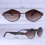 عینک آفتابی فشن تام فورد چندضلعی قهوه ای A 3092/2 - Image 2