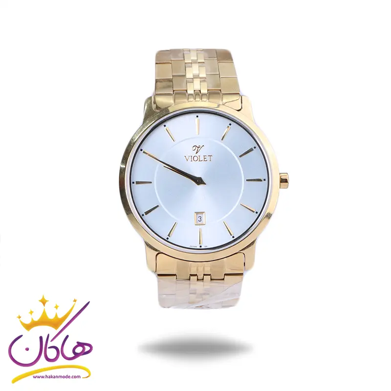 Violet-watch-code-0448.2G1.webp ساعت عقربه ای ویولت مردانه فلزی طلایی 0448/2G - Image 1