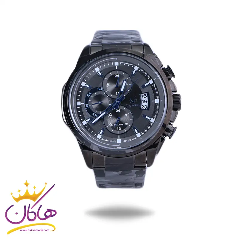 Vittoria-watch-code-2020.41.webp ساعت مچی عقربه ای ویتوریا مردانه فلزی مشکی 2020/4 - Image 1