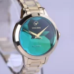ساعت مچی ویتوریا زنانه فلزی طلایی صفحه سبز آینه ای VT 3156/4 - Image 2