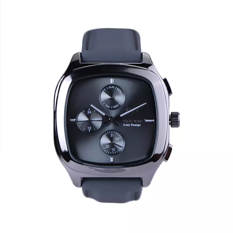 Vittoria-watch-code-VT-3397.31.webp ساعت عقربه ای ویتوریا مردانه رابر دودی قاب مربع VT 3397/3 - Image 1