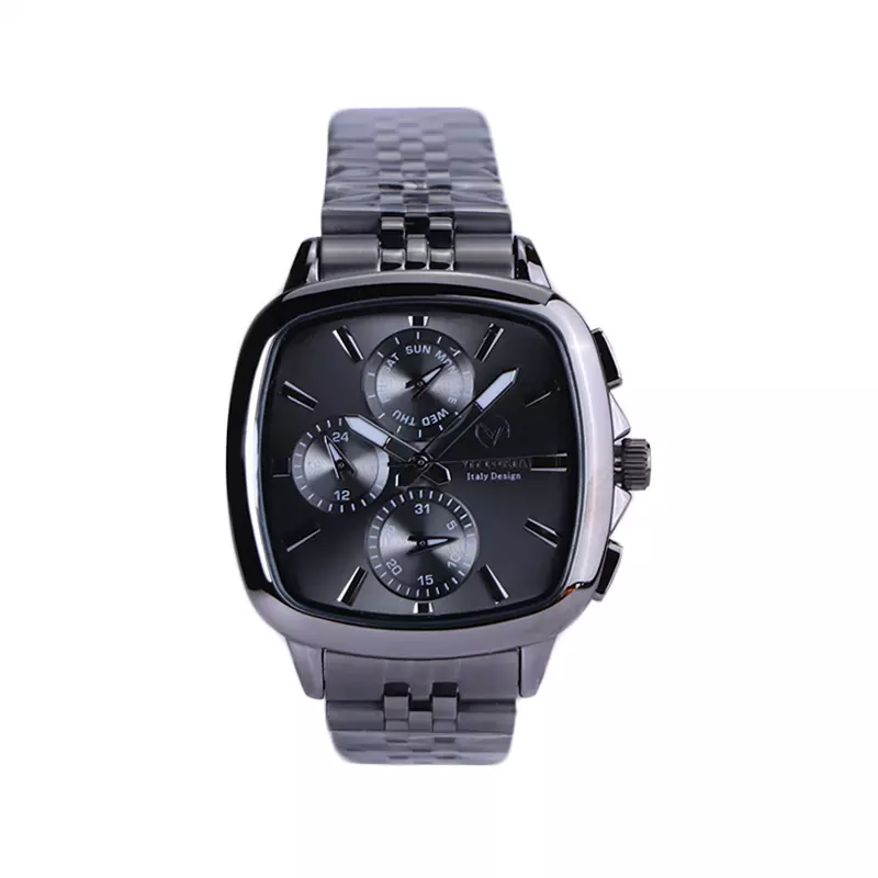 Vittoria-watch-code-VT-3403.31.webp ساعت مچی ویتوریا مردانه فلزی قاب مربع دودی VT 3403/3 - Image 1