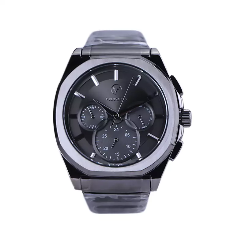 Vittoria-watch-code-VT-3406.21.webp ساعت عقربه ای ویتوریا مردانه فلزی تمام دودی VT 3406/2 - Image 1
