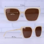 عینک آفتابی زنانه ووگ فریم کرم شیشه قهوه ای S 8592/2 - Image 2