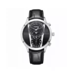 ساعت عقربه ای ویمبرلی مردانه چرم صفحه مشکی WB-CL430G-B