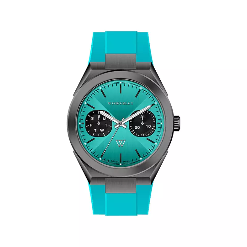 Wimberley-Watch-Code-WB-SR215L-Z1-1.webp ساعت مچی عقربه ای ویمبرلی زنانه بند رابر سبزآبی WB-SR215L-Z - Image 1