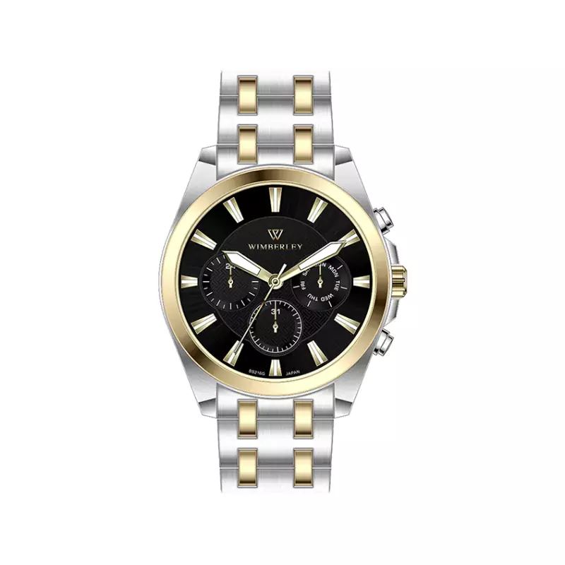 Wimberley-Watch-Code-WB-SS216G-L1.webp ساعت عقربه ای ویمبرلی مردانه فلزی نقره ای طلایی WB-SS216G-L - Image 1