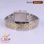 ساعت زارا مردانه فلزی نقره ای طلایی قاب مربع G3002/1 - Image 5