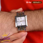 ساعت زارا مردانه فلزی نقره ای طلایی قاب مربع G3002/1 - Image 2
