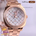 ساعت الکسا زنانه فلزی رزگلد نگین دار کد 0035/4 - Image 2