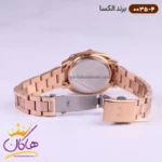 ساعت الکسا زنانه فلزی رزگلد نگین دار کد 0035/4 - Image 3