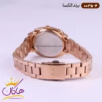 ساعت الکسا زنانه فلزی رزگلد نگین دار کد 0035/4 - Image 4