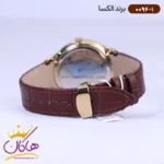 ساعت الکسا ست بند چرم قهوه ای 0096-0097 - Image 7