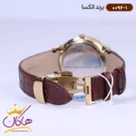 ساعت الکسا ست بند چرم قهوه ای 0096-0097 - Image 6