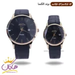 ساعت الکسا ست بند چرم مشکی 0096-0097
